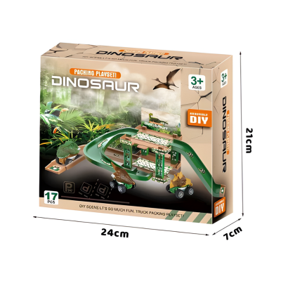 Dino Parken Schiene– Actionreiches Auto-Spielset für Kinder