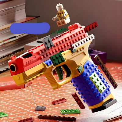 Bunte Baustein-Pistole – Lernen, Bauen & Spielen in einem!