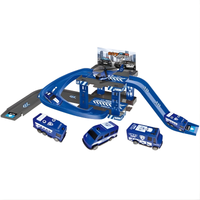 Dino Parken Schiene– Actionreiches Auto-Spielset für Kinder Blau