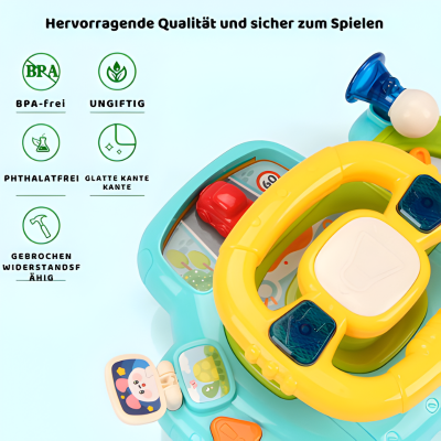 Interaktives Lenkrad für Babyautos – Musik, Geräusche & Lernen