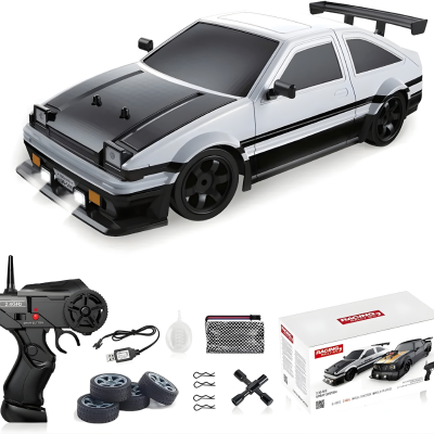 AE86 RC Drift Auto 4x4 – Hoch Geschwindigkeit mit Licht- und Raucheffekt Weiß