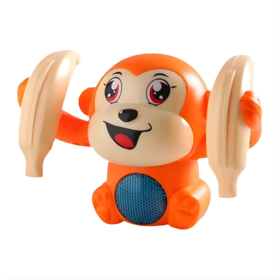 Interaktiver Rollender Affe – Krabbelspaß mit Musik & Licht Orange
