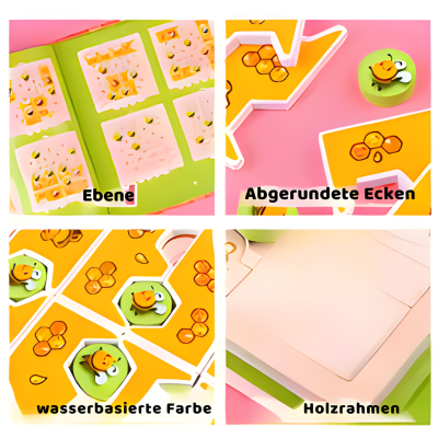 Kinder Holzspielzeug Magnetisches Biene Puzzle für Logik & Kreativität