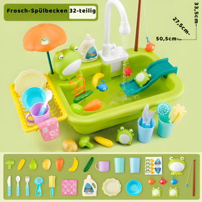 Kinder Spielküchenspüle mit fließendem Wasser – Lernen & Spielen