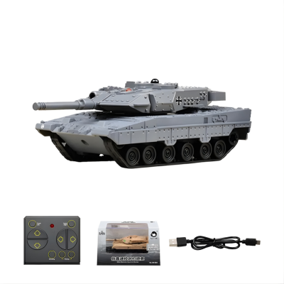 Mini RC SchlachtTank – Realistischer Aktion-Spaß mit sicherem Infrarot-Duell Grau