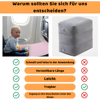 Kinder Flugzeug Fußstütze – Komfortables Reisebett für Flüge