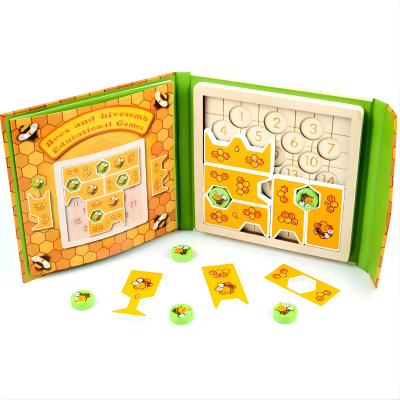Kinder Holzspielzeug Magnetisches Biene Puzzle für Logik & Kreativität