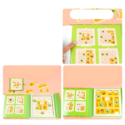 Kinder Holzspielzeug Magnetisches Biene Puzzle für Logik & Kreativität