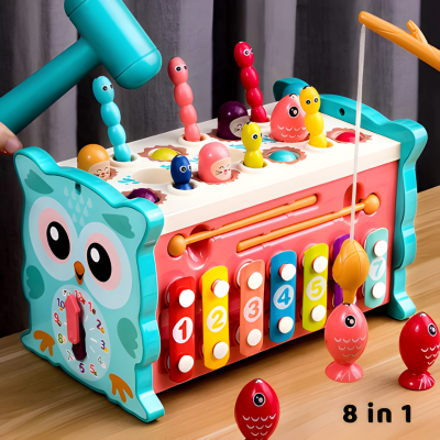 Montessori 8-in-1 Lernspielzeug für Babys & Kleinkinder Grün