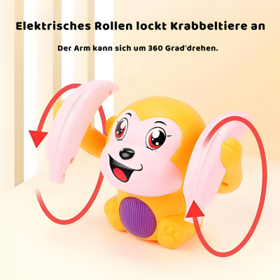 Interaktiver Rollender Affe – Krabbelspaß mit Musik & Licht