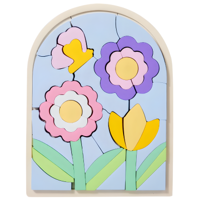 Regenbogen Puzzle – Kreatives Lernspielzeug für Kinder ab 3 Jahren Blume