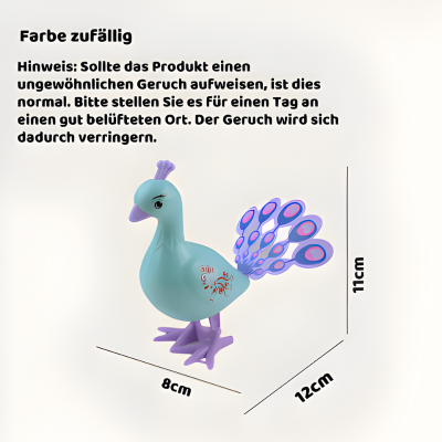 Klassischer Uhrwerk-Pfau – Kreatives Spielzeug ohne Batterien