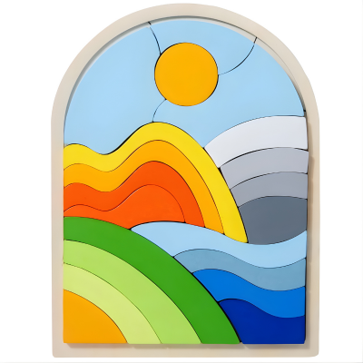 Regenbogen Puzzle – Kreatives Lernspielzeug für Kinder ab 3 Jahren hügel