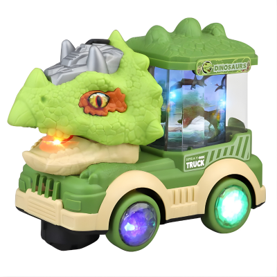 Dinosaurier-Elektrospielzeugauto mit Licht & Musik – Spielspaß pur für Kinder Grün