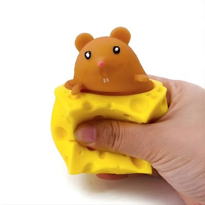 Lustig Maus & Käse Stress Spielzeug– Spiel, Spaß & Entspannung Gelb