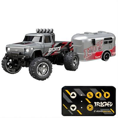 Mini Monster-Truck mit Licht & USB-C für Kinder Grau