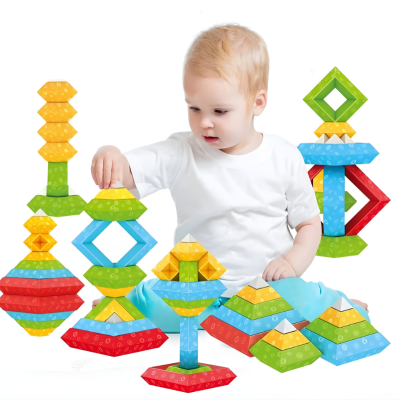 Montessori Pyramiden-Stacking Satz – 30 Bausteine für Kreativität