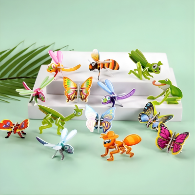 25 Stück Lustige Insekten Puzzles – Spaß & Lernen für Kinder