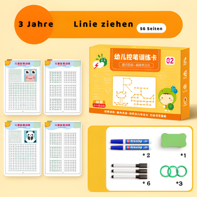 Montessori Zeichenspiel für Kinder – Konzentration, Formen & Zahlen