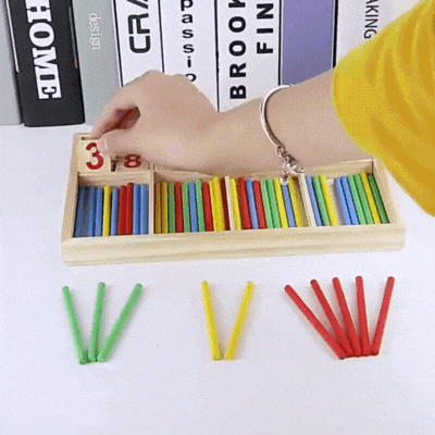 Montessori Zählen Stöcke– Mathe lernen mit Freude & Farbe!