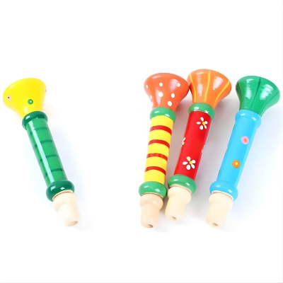 Holz Trompete für Kinder – Montessori Klang & Lernspaß