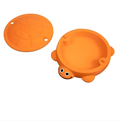 Mini Schildkröten Sand Deko – Entspannender Schreibtisch-Begleiter Orange