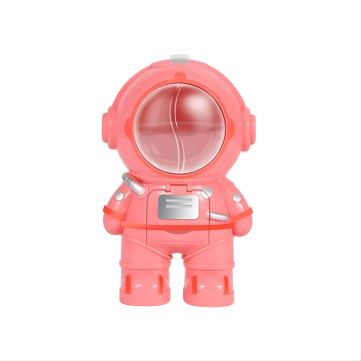 Mini Astronaut Wasserflasche – Süßer Trinkspender für Kinder Rosa