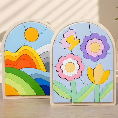 Regenbogen Puzzle – Kreatives Lernspielzeug für Kinder ab 3 Jahren