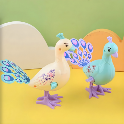 Klassischer Uhrwerk-Pfau – Kreatives Spielzeug ohne Batterien