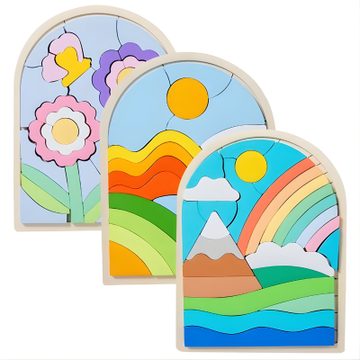 Regenbogen Puzzle – Kreatives Lernspielzeug für Kinder ab 3 Jahren