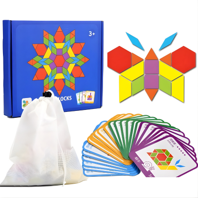 155-teiliger Montessori Holzpuzzle Satz – Lernen & Spielen