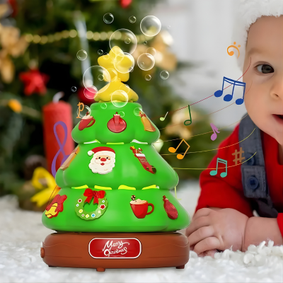 Magische Weihnachtsbaum Musikbox mit Seifenblasen & Licht