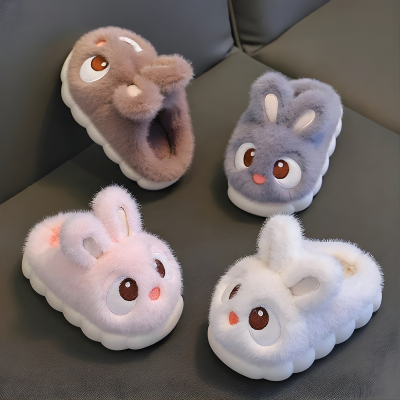 Flauschige Hase-Hausschuhe für Kinder – warm & bequem