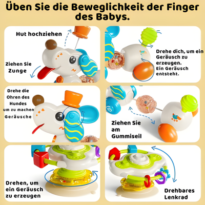 Interaktives Hunde-Lenkrad Spielzeug – Lernen & Spielen ab 18M