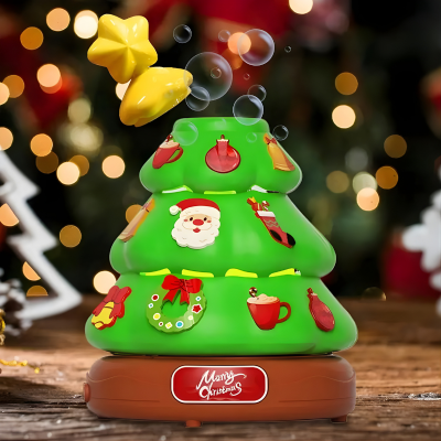 Magische Weihnachtsbaum Musikbox mit Seifenblasen & Licht