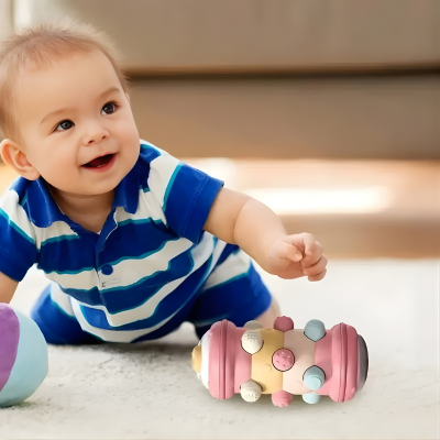 Krabbel-Rollspielzeug für Babys – Lernen, Greifen & Krabbeln entdecken