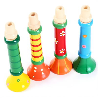Holz Trompete für Kinder – Montessori Klang & Lernspaß