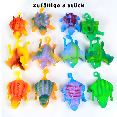 3er Dino Quetschbälle – Lustiger Fidget-Spaß zum Drücken & Spielen Zufällige 3er-Packung