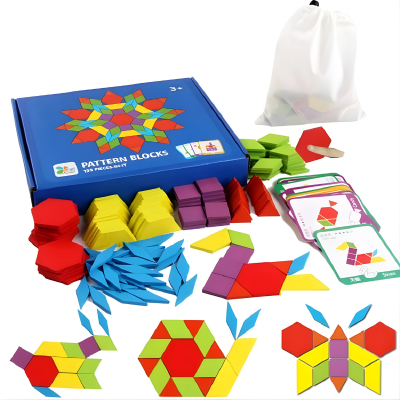 155-teiliger Montessori Holzpuzzle Satz – Lernen & Spielen