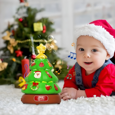 Magische Weihnachtsbaum Musikbox mit Seifenblasen & Licht