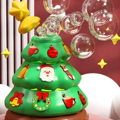 Magische Weihnachtsbaum Musikbox mit Seifenblasen & Licht