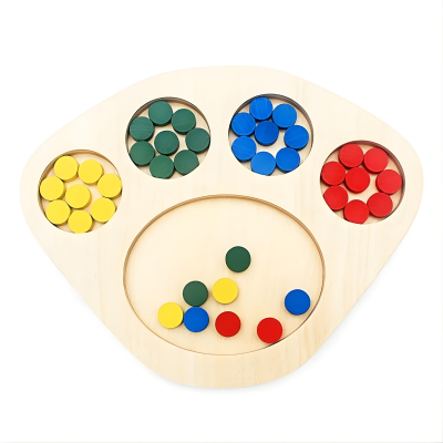 Montessori Farb-Sortierbrett – Holzspielzeug für Kleinkinder