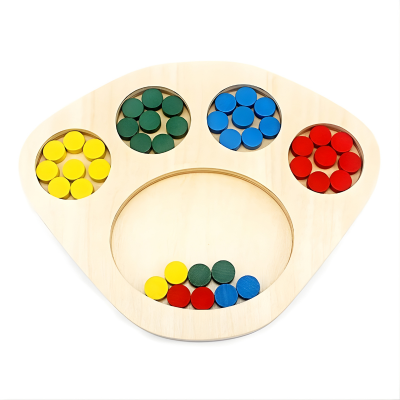 Montessori Farb-Sortierbrett – Holzspielzeug für Kleinkinder