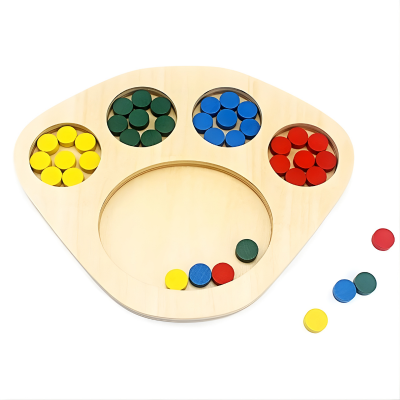 Montessori Farb-Sortierbrett – Holzspielzeug für Kleinkinder