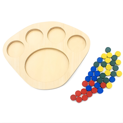 Montessori Farb-Sortierbrett – Holzspielzeug für Kleinkinder