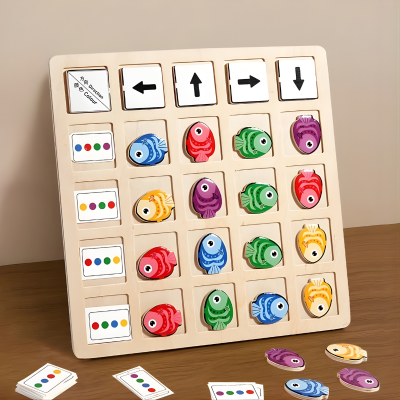 Montessori Holzspiel – Logisches Denken & Farben spielerisch lernen
