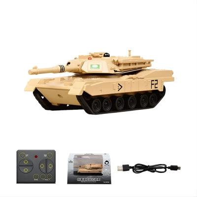 Mini RC SchlachtTank – Realistischer Aktion-Spaß mit sicherem Infrarot-Duell Gelb