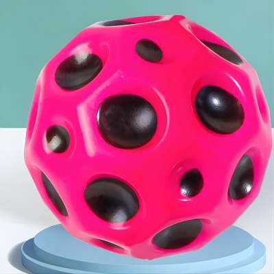 Hochelastischer Lochball – Weicherer Sprung- und Stressball für draußen Rosa