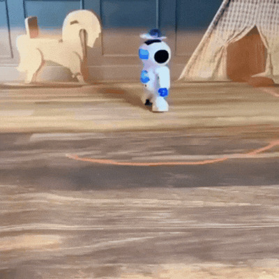 Raum Tänzerin Roboter – Tanzender Spielspaß mit Licht & Musik