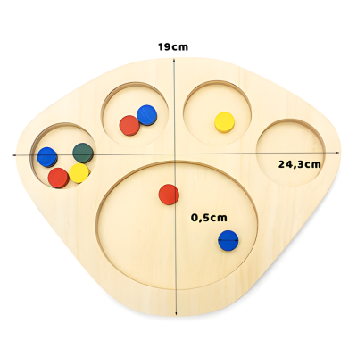 Montessori Farb-Sortierbrett – Holzspielzeug für Kleinkinder